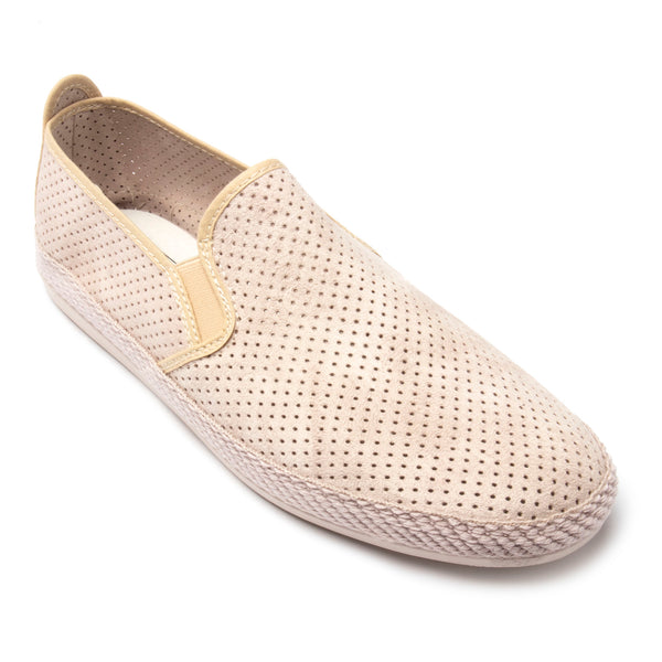 Mens perforated slip on sales shoes