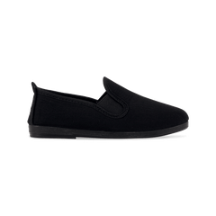 Kids Black Guadix Slip on Plimsoll