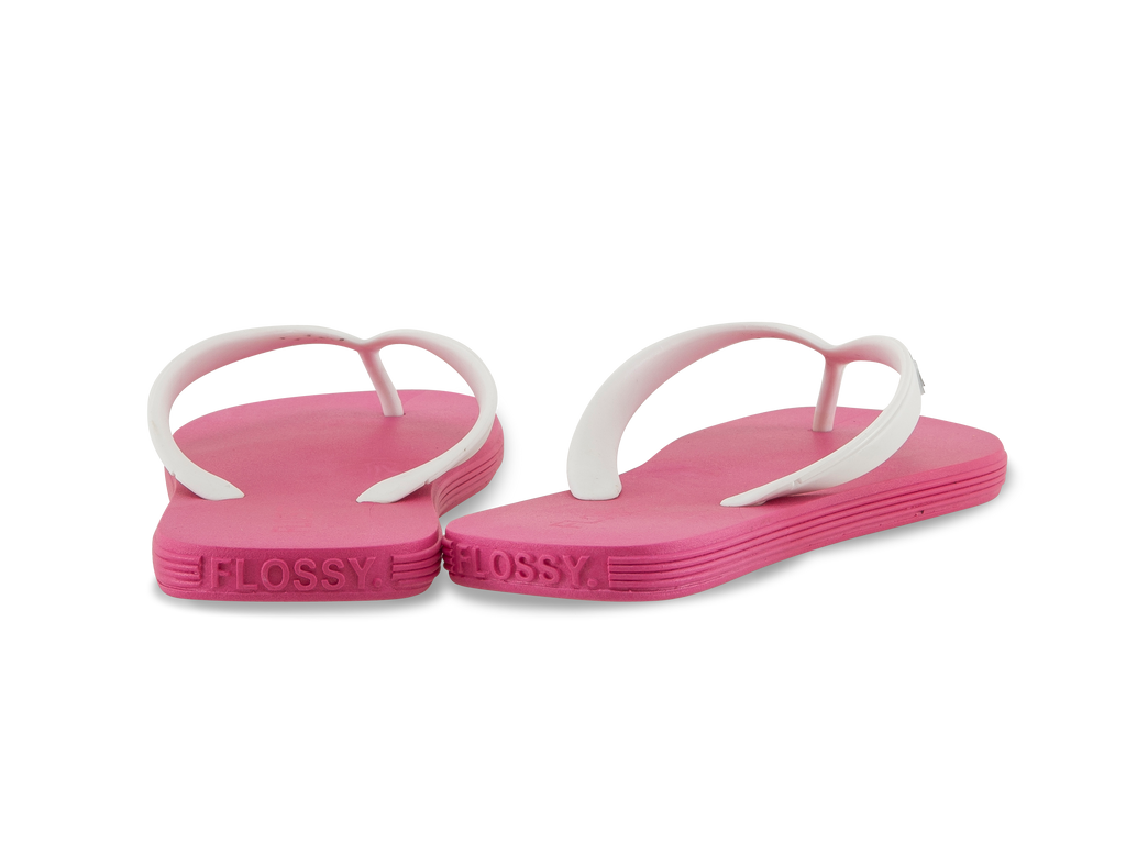 Womens Tremac Pink/White Flip Flops