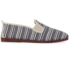 Mens Blue and White Cascante Slip On Plimsoll