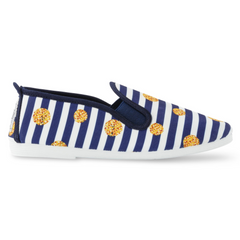 Womens Diamante Slip On Plimsoll