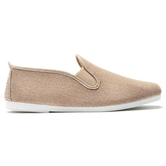 Mens Sand Eco Slip on Plimsoll