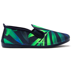 Womens Green Panocha Slip on Plimsoll