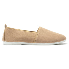 Mens Beige Sancho Slip on Plimsoll