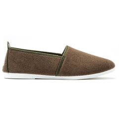 Mens Khaki Sancho Slip on Plimsoll