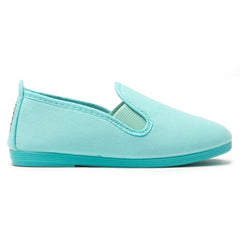 Kids Aqua Blue Guadix Slip on Plimsoll