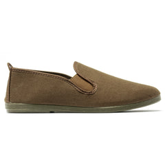 Kids Khaki Guadix Slip on Plimsoll
