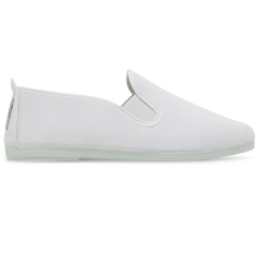 Mens White Guadix Slip on Plimsoll
