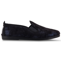 Womens Distressed Blue Loredo Slip On Plimsoll