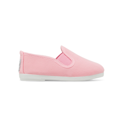 Kids Light Pink Luna Slip on Plimsoll