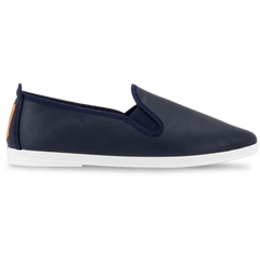Mens Navy Madrid Slip on Plimsoll