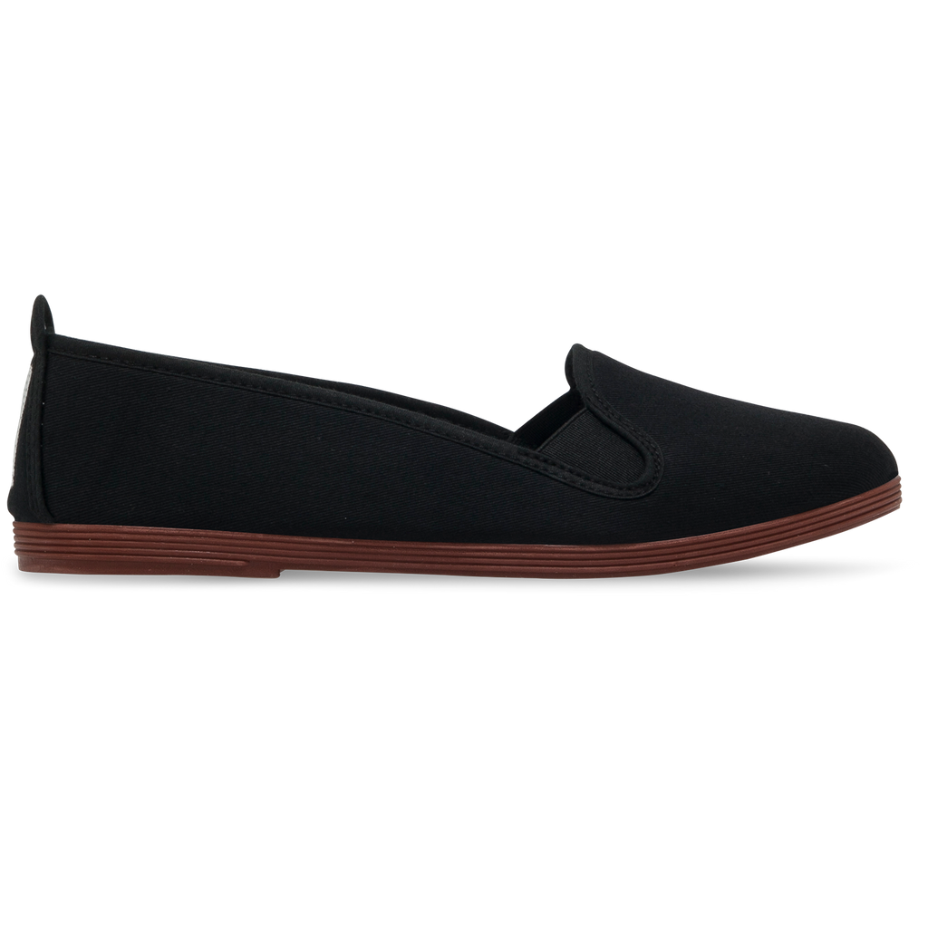 Womens Black Mijas Ballerina Plimsoll