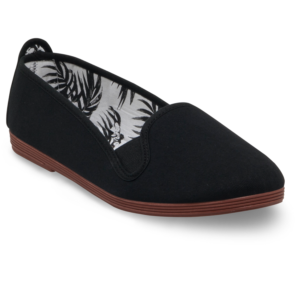 Womens Black Mijas Ballerina Plimsoll