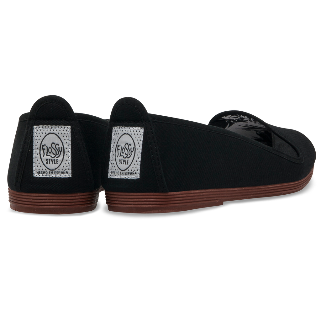 Womens Black Mijas Ballerina Plimsoll