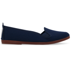Womens Navy Mijas Slip on Ballerina Plimsoll