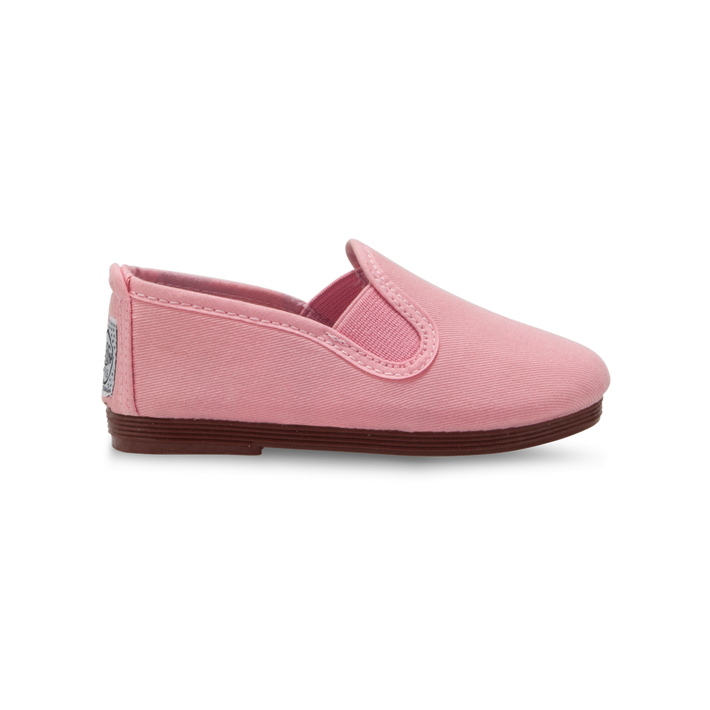 Kids Baby Pink Pamplona Slip on Plimsoll