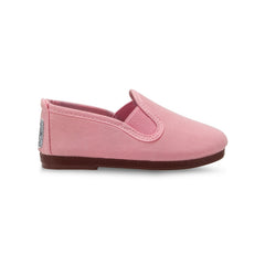 Kids Baby Pink Pamplona Slip on Plimsoll
