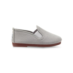Kids Grey Pamplona Slip on Plimsoll