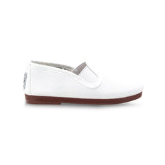 Kids White Pamplona Slip on Plimsoll