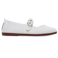 Womens White Tolosa Mary Jane Plimsoll