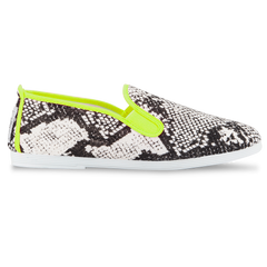 Womens Neon Yellow Baza Slip on Plimsoll