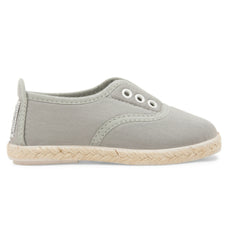 Kids Grey Goloso Slip on Espadrille Plimsoll