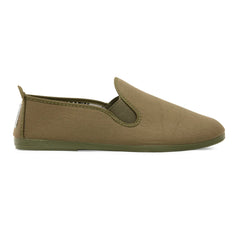 Mens Khaki Guadix Slip on Plimsoll