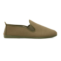 Womens Khaki Guadix Slip on Plimsoll