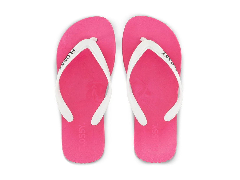 Womens Tremac Pink/White Flip Flops